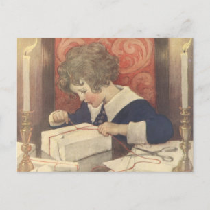 Cartes Pour Fêtes Annuelles Envelopper les cadeaux de Noël, Jessie Willcox Smi