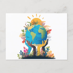 Cartes Pour Fêtes Annuelles Environnement - Illustration de la Terre avec la m