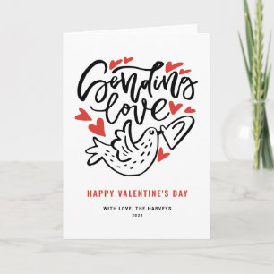 Cartes Pour Fêtes Annuelles Envoi d'amour Calligraphie moderne Saint-Valentin