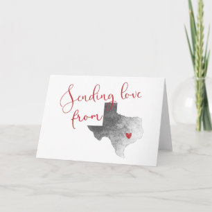 Cartes Pour Fêtes Annuelles Envoi d'amour du Texas - Saint Valentin