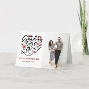 Cartes Pour Fêtes Annuelles Envoi de Love Calligraphie Saint-Valentin Photo