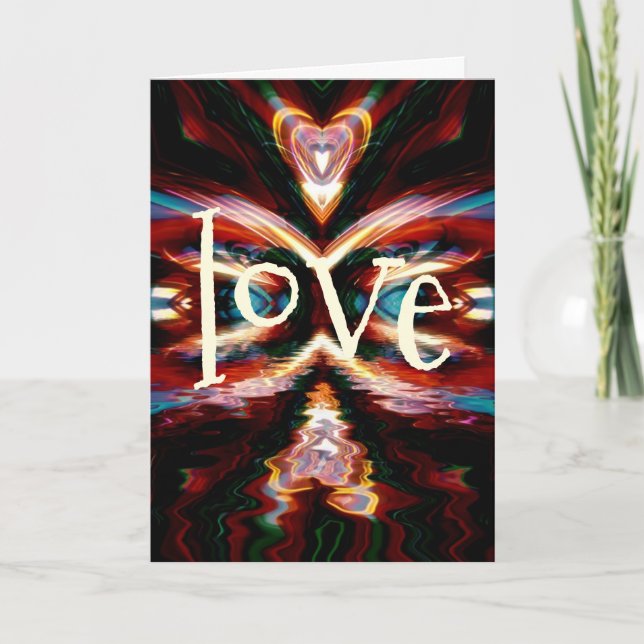 Cartes Pour Fêtes Annuelles Envoi d'énergie d'amour Art (Devant)