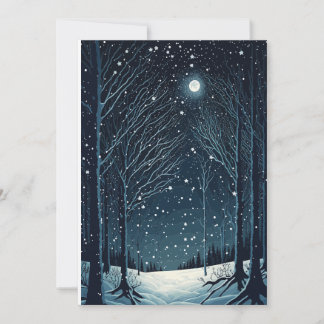 Cartes Pour Fêtes Annuelles Envoyer des voeux chauds sous un ciel d'hiver magi