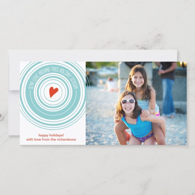 Cartes Pour Fêtes Annuelles Envoyez l'amour autour de vous (Devant)