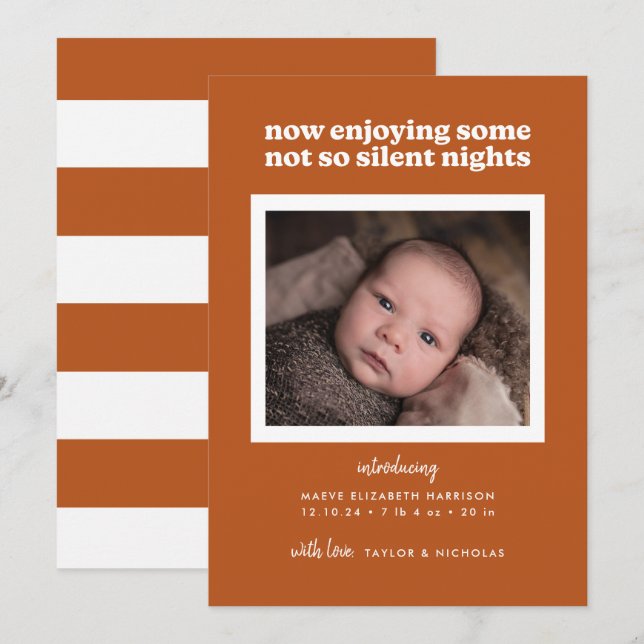 Cartes Pour Fêtes Annuelles Épice Maintenant Profiter De Quelques Nuits Pas Si (Devant / Derrière)