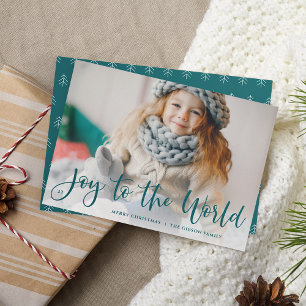 Cartes Pour Fêtes Annuelles Épicéa   Joy to the World Full Photo