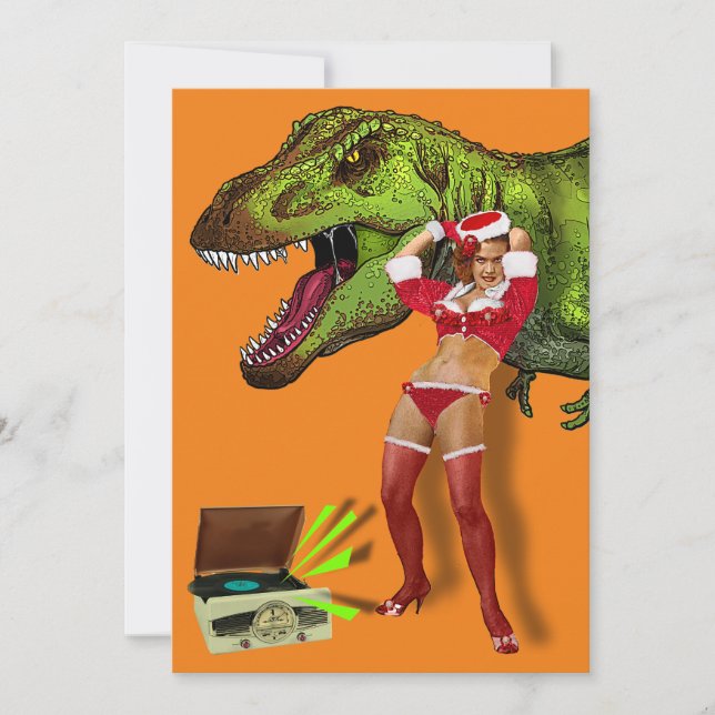 Cartes Pour Fêtes Annuelles Épingle de Noël Jurassique (Devant)