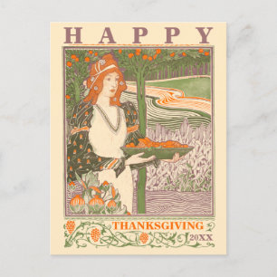 Cartes Pour Fêtes Annuelles Époque victorienne Art Nouveau Thanksgiving
