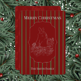 Cartes Pour Fêtes Annuelles Equestrian Christmas Card