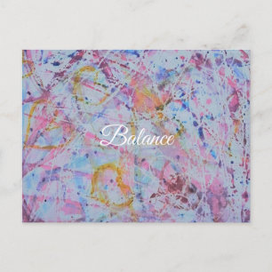 Cartes Pour Fêtes Annuelles "Équilibre" Aquarelle Abstraite & Résistance à la 