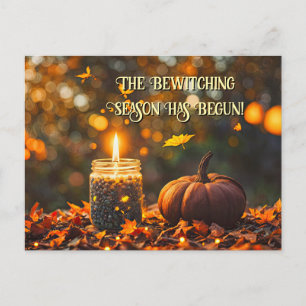Cartes Pour Fêtes Annuelles Équinoxe d'automne Mabon Bougie Citrouille