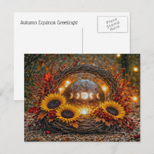 Cartes Pour Fêtes Annuelles Équinoxe d'automne Mabon Phases lunaires