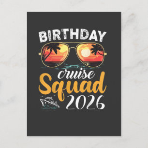 Cartes Pour Fêtes Annuelles Équipage de croisière d'anniversaire 2026 Vacances