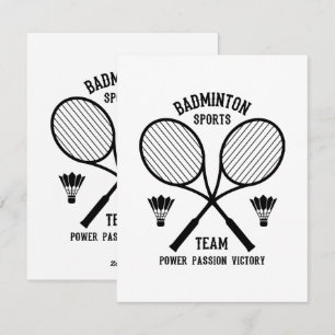 Cartes Pour Fêtes Annuelles Équipe de badminton