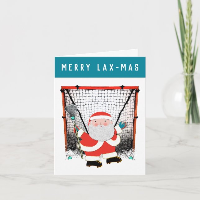 Cartes Pour Fêtes Annuelles Équipe de crosse Noël (Devant)