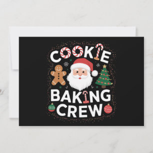 Cartes Pour Fêtes Annuelles Équipe de fabrication de biscuits de Noël Famille 