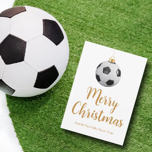 Cartes Pour Fêtes Annuelles Équipe de football personnalisée Joyeux Noël