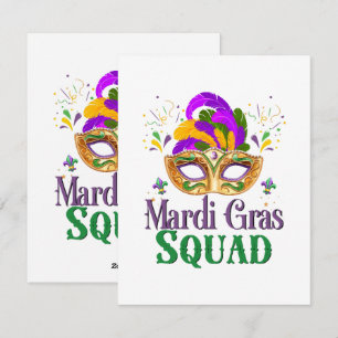 Cartes Pour Fêtes Annuelles Équipe Mardi Gras