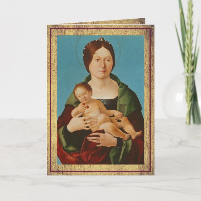Cartes Pour Fêtes Annuelles Ercole de'Roberti - Vierge et Enfant (Devant)