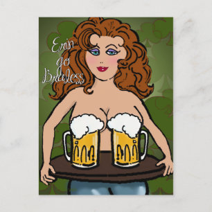Cartes Pour Fêtes Annuelles Erin Go Braless   Fantastique Saint Patrick's Day