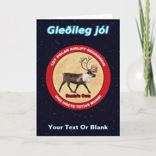 Cartes Pour Fêtes Annuelles Escadron du renne de Père Noël - Gleðileg Jól
