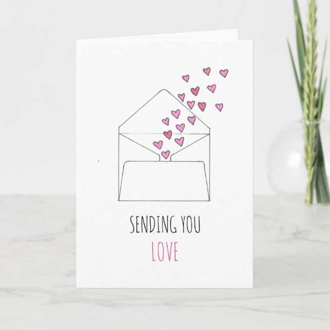 Cartes Pour Fêtes Annuelles Escapade Coeurs Valentine's Day Folding Card (Devant)