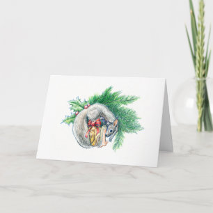 Cartes Pour Fêtes Annuelles Escargot et écureuil V - hiver 2016