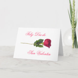 Cartes Pour Fêtes Annuelles Espagnol : le jour rouge de rose-Valentine