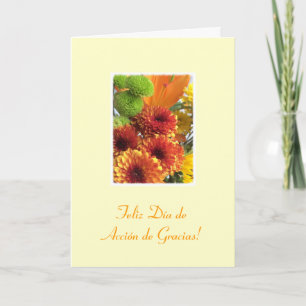Cartes Pour Fêtes Annuelles Espagnol : Thanksgiving