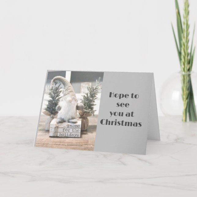 CARTES POUR FÊTES ANNUELLES **ESPÉRONS VOUS VOIR À NOËL** (Devant)