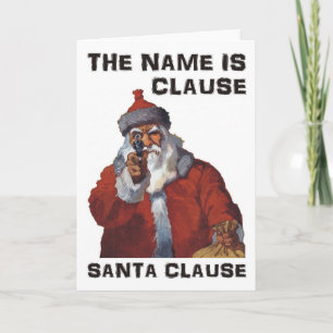Cartes Pour Fêtes Annuelles Espion le père noël visant une arme à feu : Noël