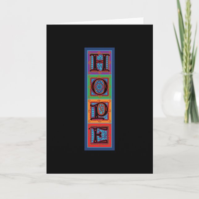 Cartes Pour Fêtes Annuelles Espoir (Devant)