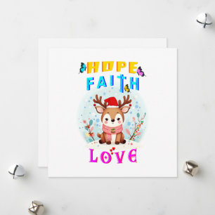 Cartes Pour Fêtes Annuelles Espoir Foi Amour