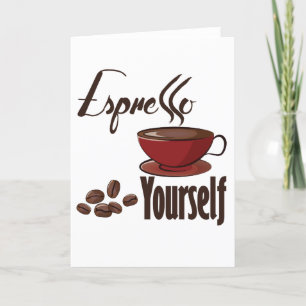 Cartes Pour Fêtes Annuelles Espresso Yourself Coffee Pun Vous Express