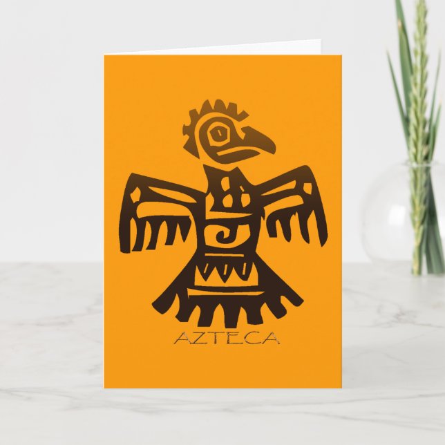 Cartes Pour Fêtes Annuelles Esprit AZTÈQUE d'oiseau de ~ (Devant)