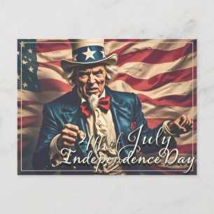 Cartes Pour Fêtes Annuelles Esprit de liberté en rouge, blanc et bleu
