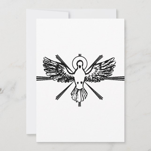 Cartes Pour Fêtes Annuelles Esprit Saint sous forme de colombe (Devant)