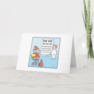 Cartes Pour Fêtes Annuelles Essai de l'oeil de Père Noël de bandes dessinées