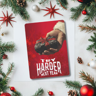 Cartes Pour Fêtes Annuelles Essayer plus dur l'année prochaine Naughty Rude Pè
