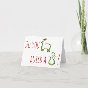 Cartes Pour Fêtes Annuelles Est-ce que tu vas construire un bonhomme de neige 