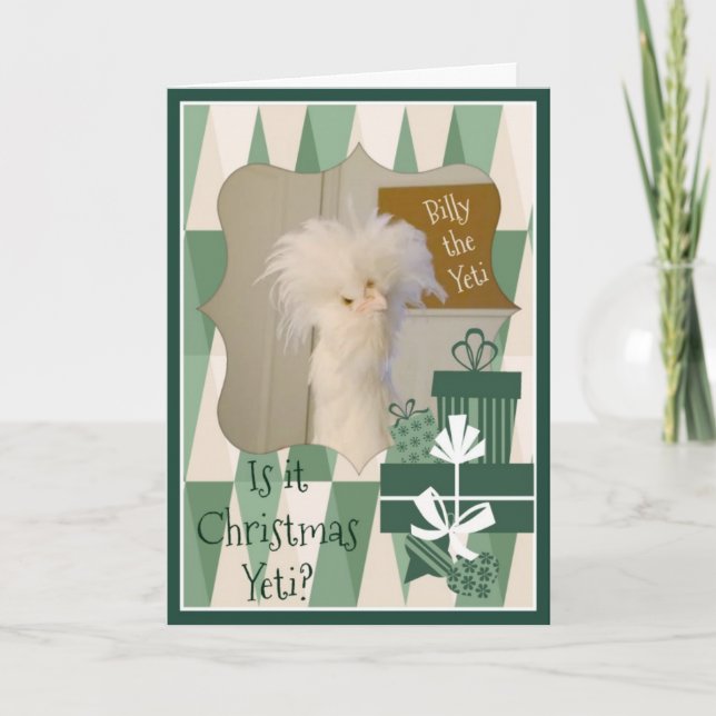 Cartes Pour Fêtes Annuelles Est-ce yeti de Noël ? (Devant)