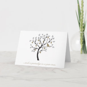 Cartes Pour Fêtes Annuelles Et un perdrix dans un poirier