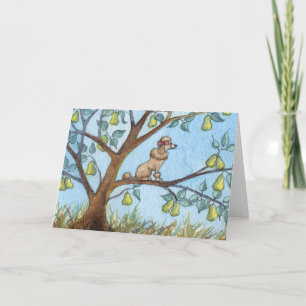 Cartes Pour Fêtes Annuelles … Et un poo-oodle dans un poirier…