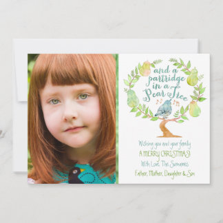 Cartes Pour Fêtes Annuelles Et une perdrix dans un poirier