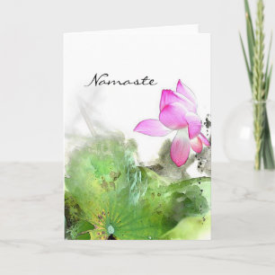 Cartes Pour Fêtes Annuelles ÉTANG LOTUS l art de peinture de brosse de Chinois