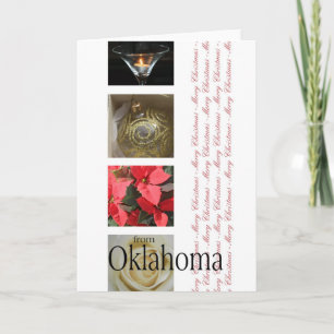 Cartes Pour Fêtes Annuelles État de l'Oklahoma Collage hivernal spécifique