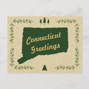 Cartes Pour Fêtes Annuelles État du Connecticut voeux de Noël