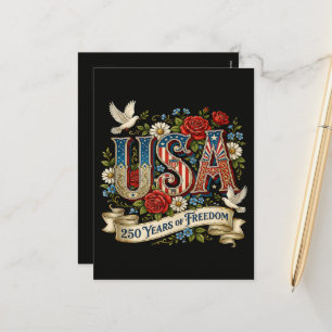 Cartes Pour Fêtes Annuelles États-Unis Amérique 1776-2026 250 Ans de Liberté