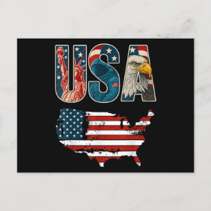 Cartes Pour Fêtes Annuelles Etats-Unis Patriotique 4 juillet Amérique Drapeau 