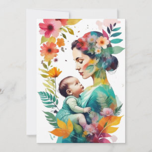 Cartes Pour Fêtes Annuelles Eternal Embrace" "Magie de la maternité"